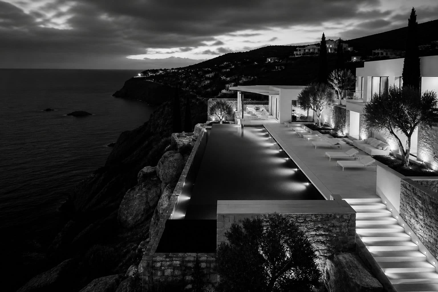 Villa de prestige vue du ciel — visuel de synthèse ICS
