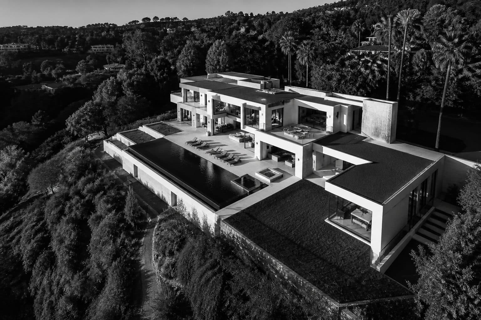 Domaine haut de gamme vu du ciel — visuel de synthèse ICS